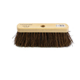 10" Newman and Cole Natural Stiff Bassine Broom Head with Hole